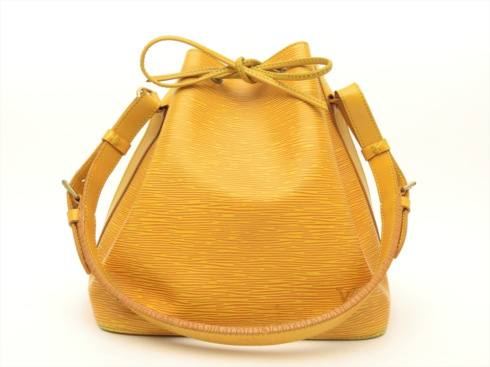 Louis Vuitton Authentic Epi Leather Yellow Petit Noe Shoulder Tote Bag ...